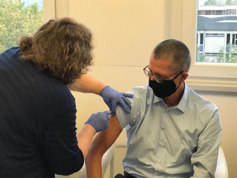 Rafael Lunkenheimer ließ sich heute morgen gegen Grippe impfen.